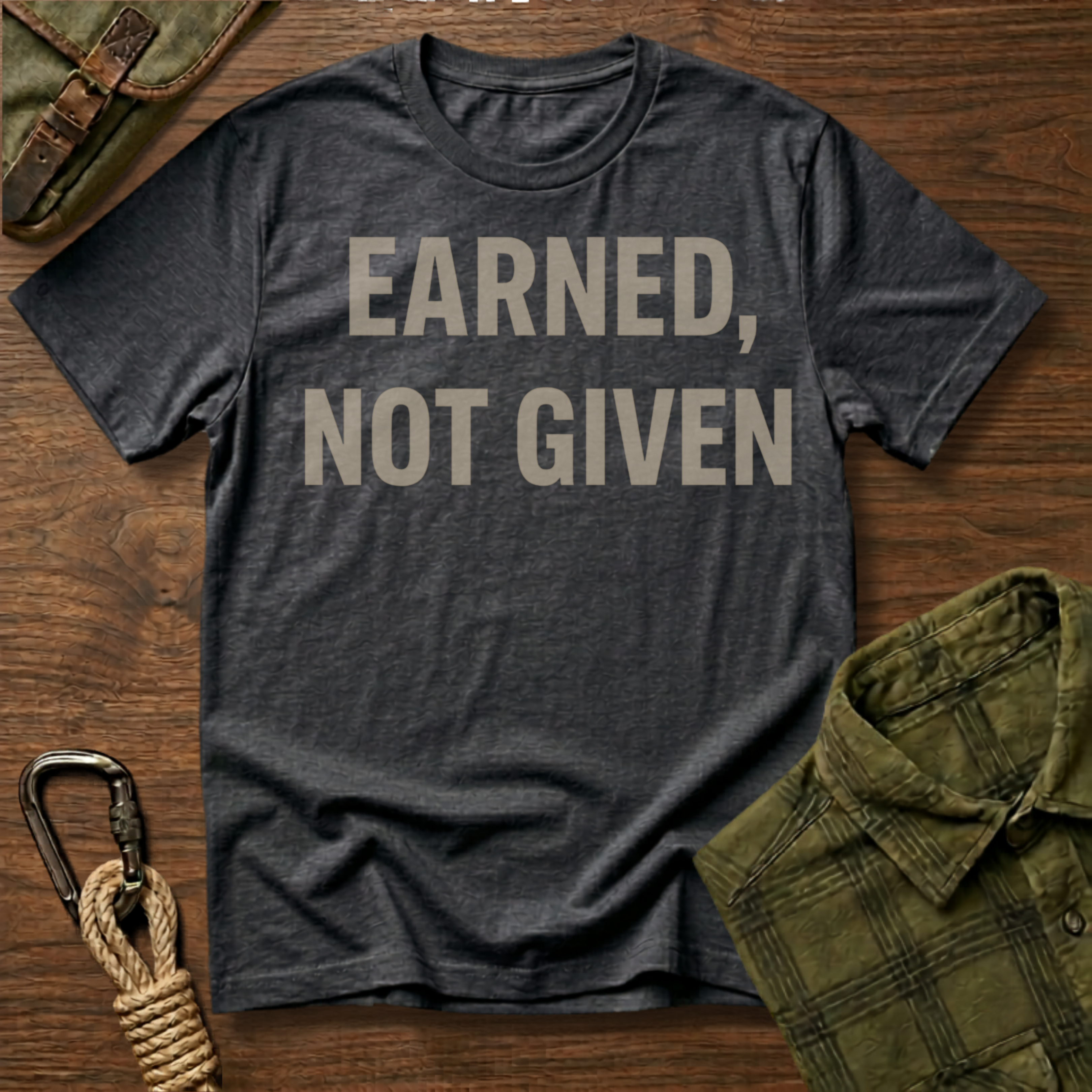 Earned, Not Given Motivational T-Shirt