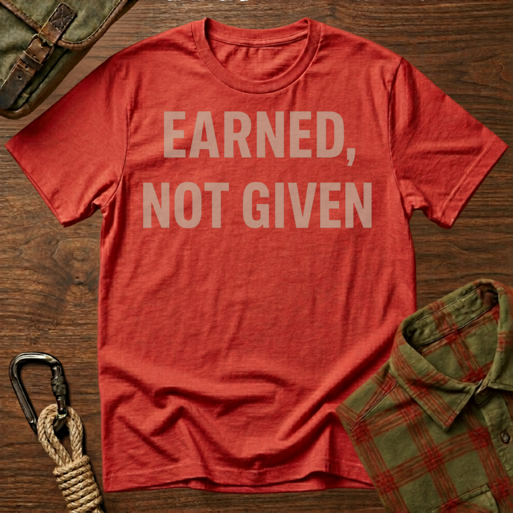 Earned, Not Given Motivational T-Shirt