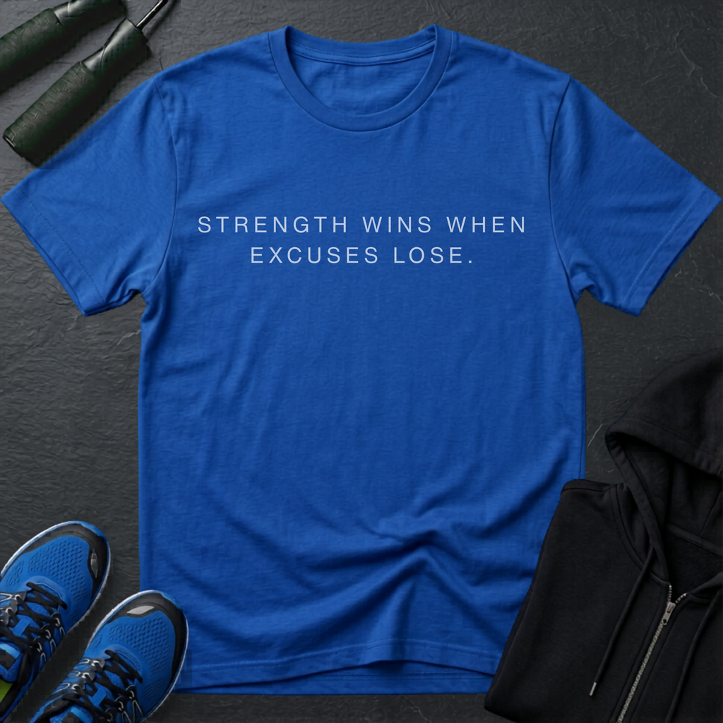 Strength Wins When Excuses Lose Minimalist T-Shirt